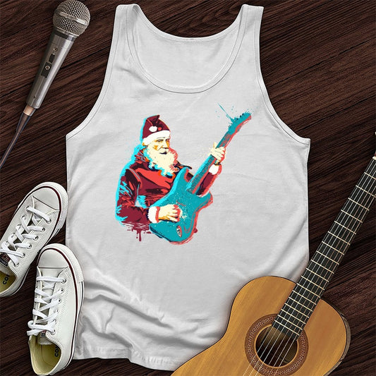 Printify Tank Top White / XS Guitar Santa Unisex Tank Top