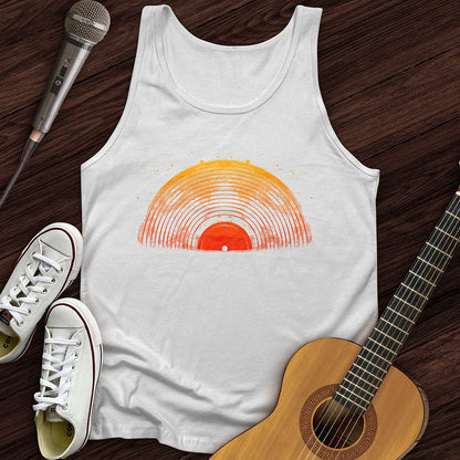 Printify Tank Top White / XS Half Record Unisex Tank Top