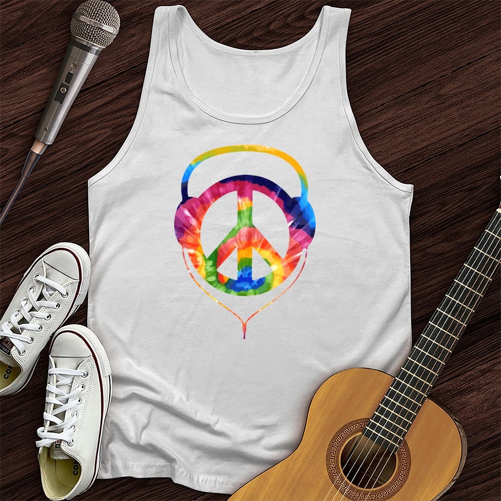 Printify Tank Top White / XS Headphones Unisex Tank Top