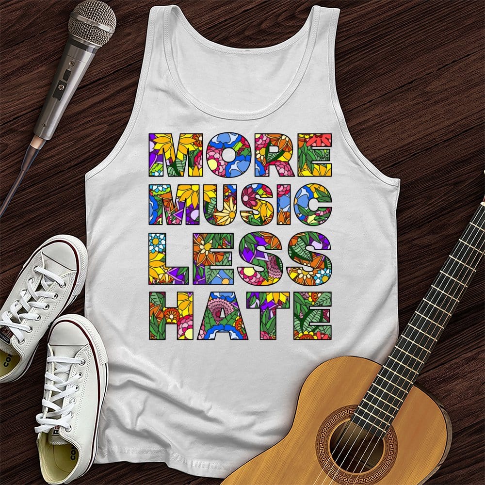 Printify Tank Top White / XS Hippie Make More Music Unisex Tank Top