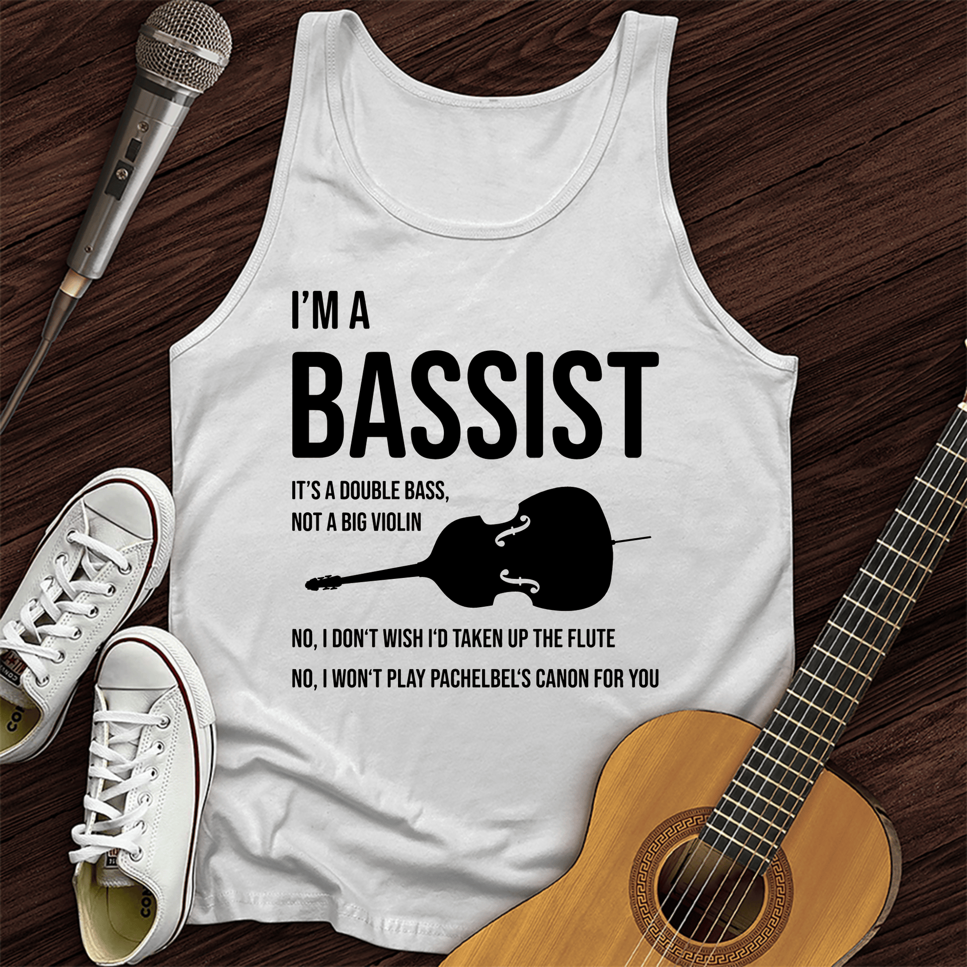 Printify Tank Top White / XS I'm A Bassist Tank Top