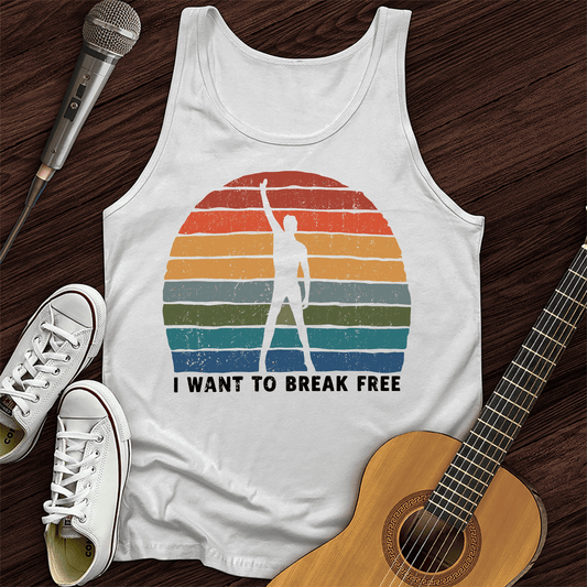 Printify Tank Top White / XS I Want To Break Free Tank Top
