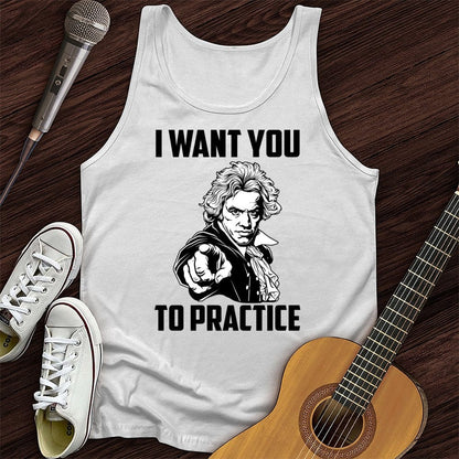 Printify Tank Top White / XS I Want To Practice Tank Top