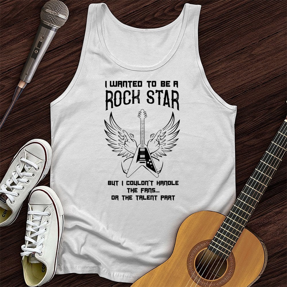 Printify Tank Top White / XS I Wanted To Be A Rockstar Unisex Tank