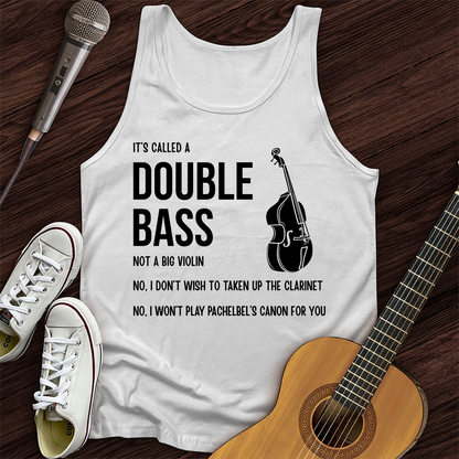Printify Tank Top White / XS It's A Double Bass Tank Top