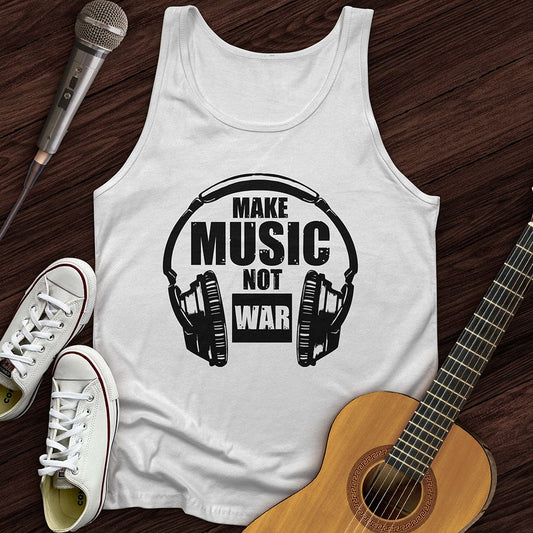 Printify Tank Top White / XS Listen To Music Unisex Tank Top