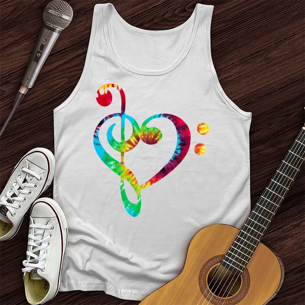 Printify Tank Top White / XS Love Notes Unisex Tank Top