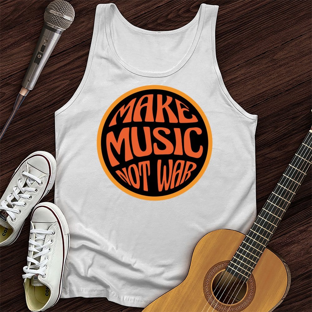 Printify Tank Top White / XS Make Music Groovy Unisex Tank Top