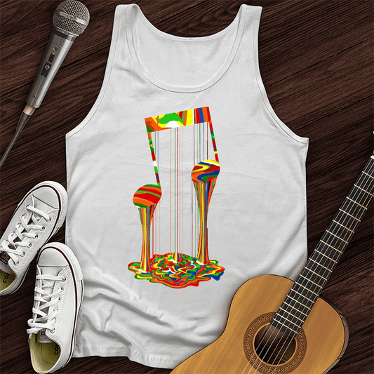 Printify Tank Top White / XS Melting Note Unisex Tank Top