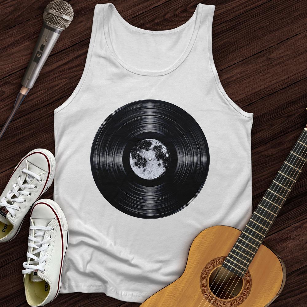 Printify Tank Top White / XS Moon Vinyl Unisex Tank Top