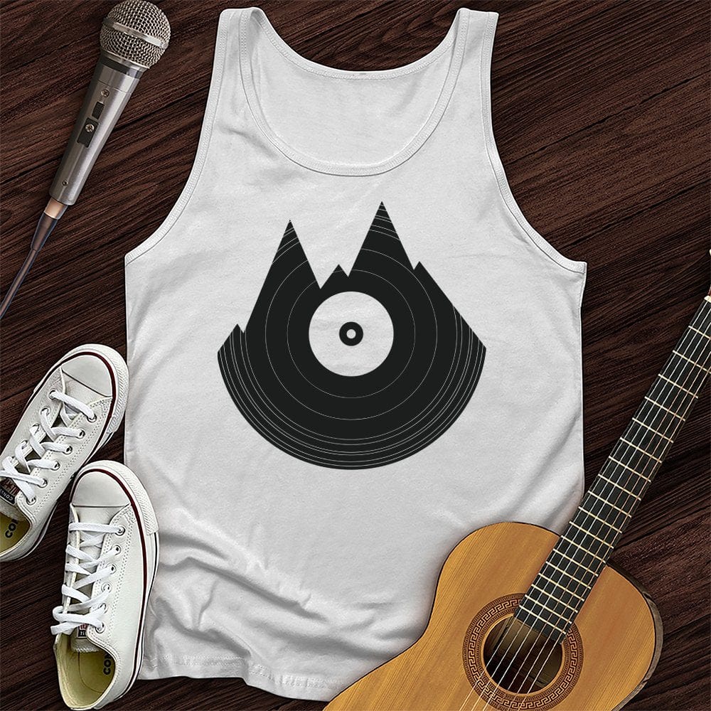 Printify Tank Top White / XS Mountain Vinyl Unisex Tank Top