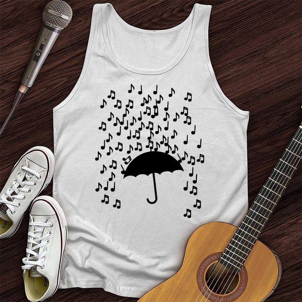 Printify Tank Top White / XS Music Note Shower Unisex Tank Top