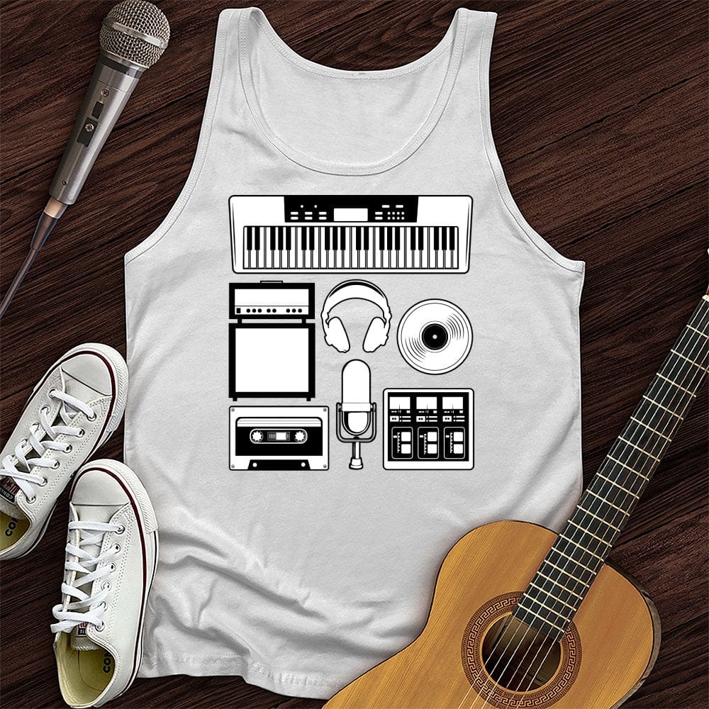 Printify Tank Top White / XS Music Tools Unisex Tank Top