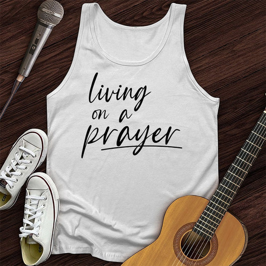 Printify Tank Top White / XS On A Prayer Unisex Tank Top