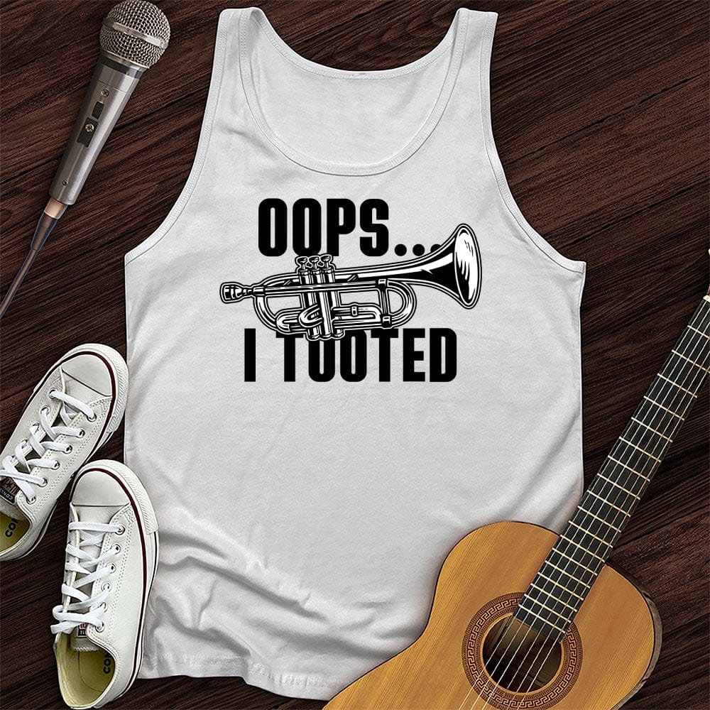 Printify Tank Top White / XS Oops...I Tooted Tank Top