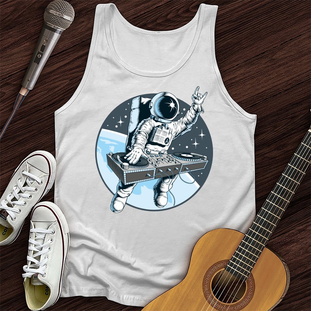 Printify Tank Top White / XS Outer Space DJ Unisex Tank Top