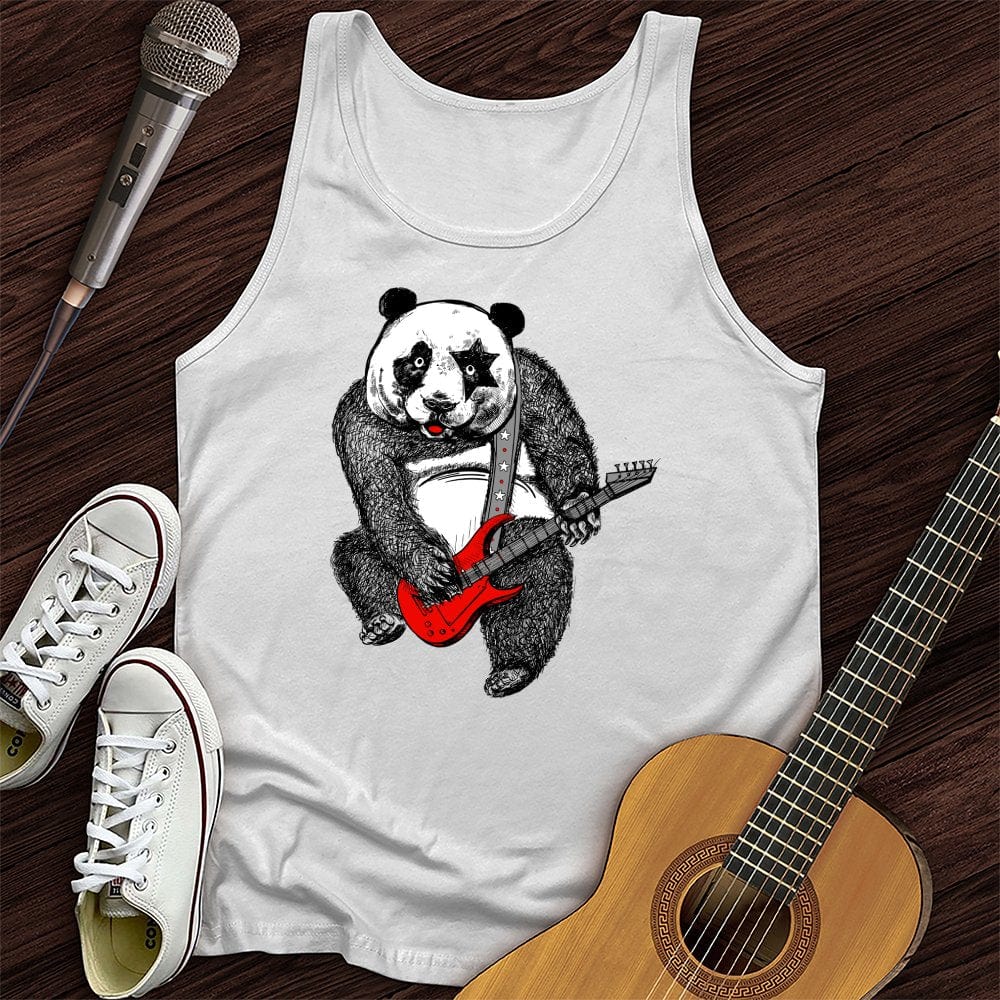 Printify Tank Top White / XS Panda Guitar Unisex Tank Top