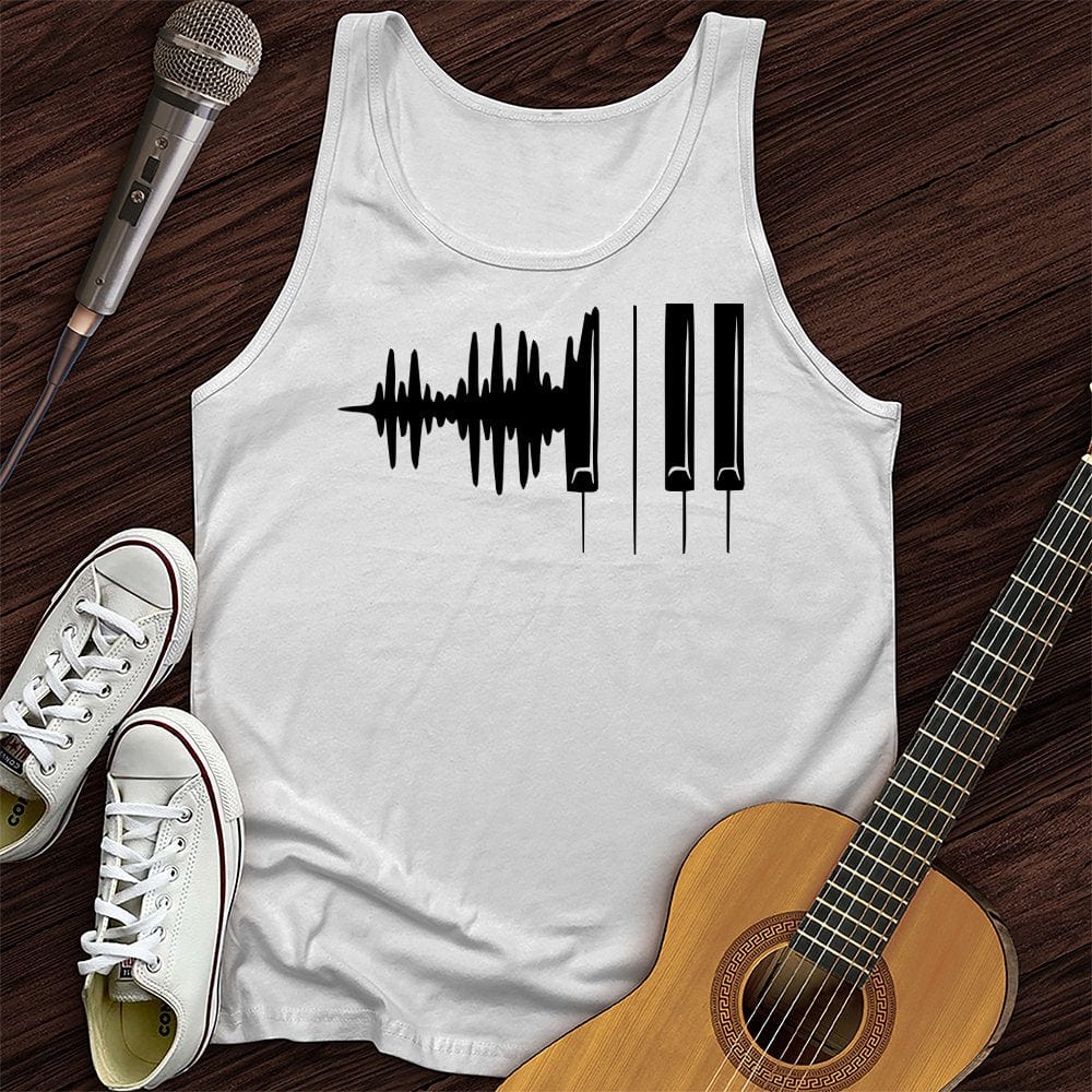 Printify Tank Top White / XS Piano Unisex Tank Top