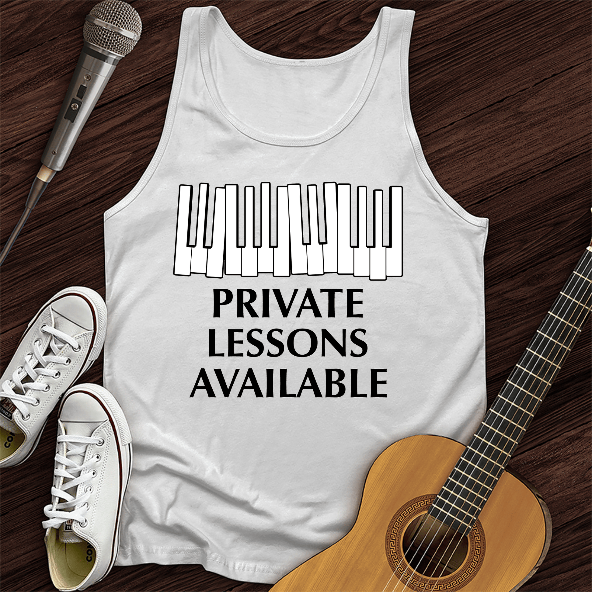 Printify Tank Top White / XS Private Lessons Available Tank Top