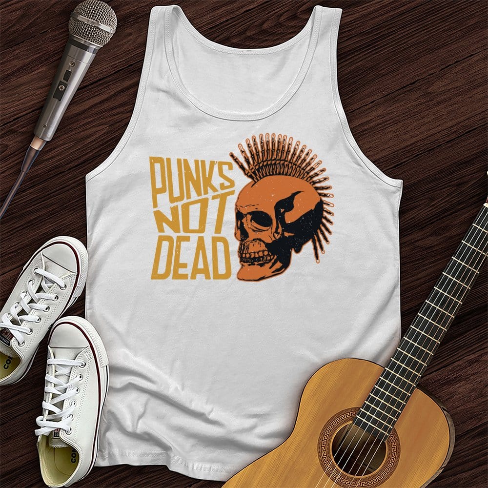 Printify Tank Top White / XS Punk's Not Dead Unisex Tank Top