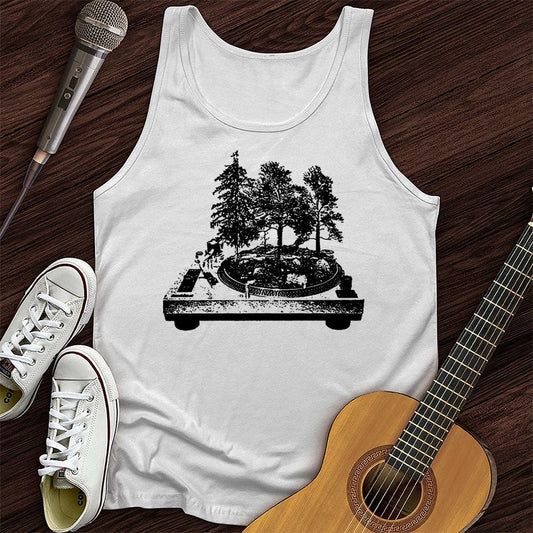 Printify Tank Top White / XS Record Nature Unisex Tank Top