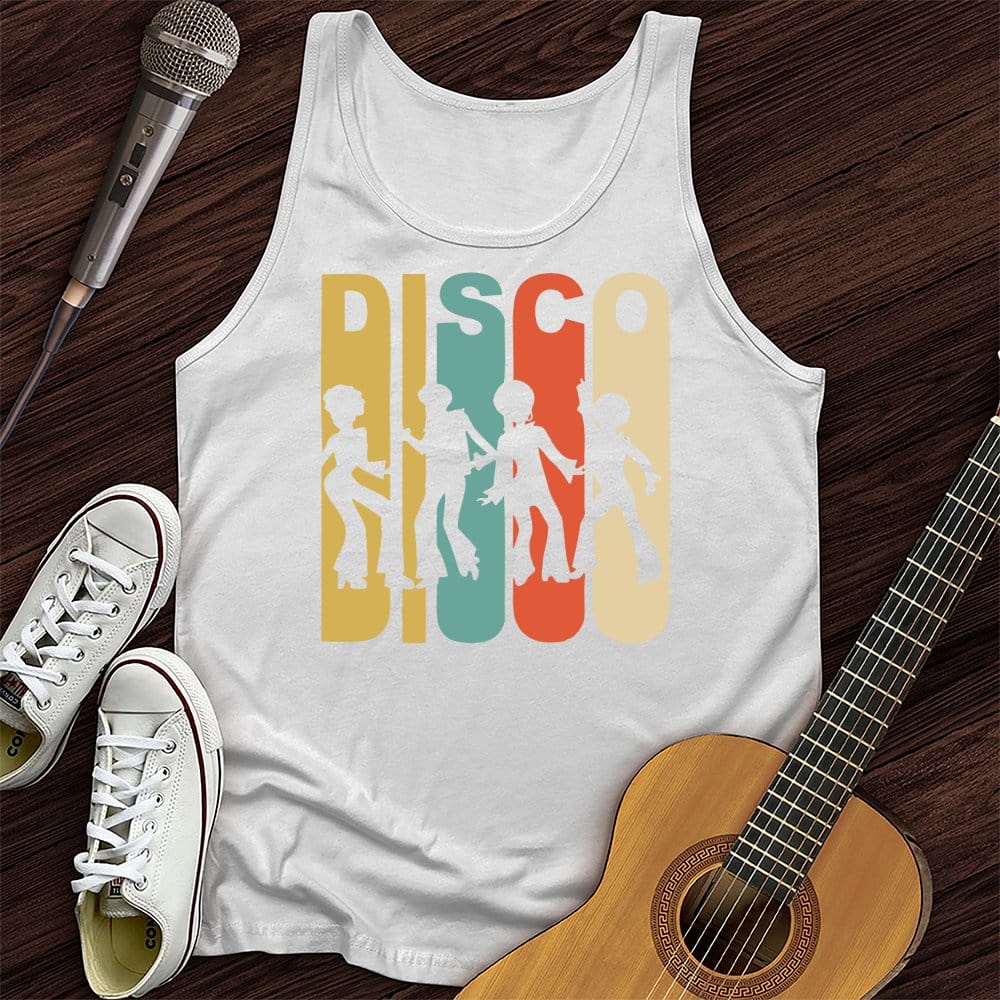 Printify Tank Top White / XS Retro Disco Unisex Tank Top