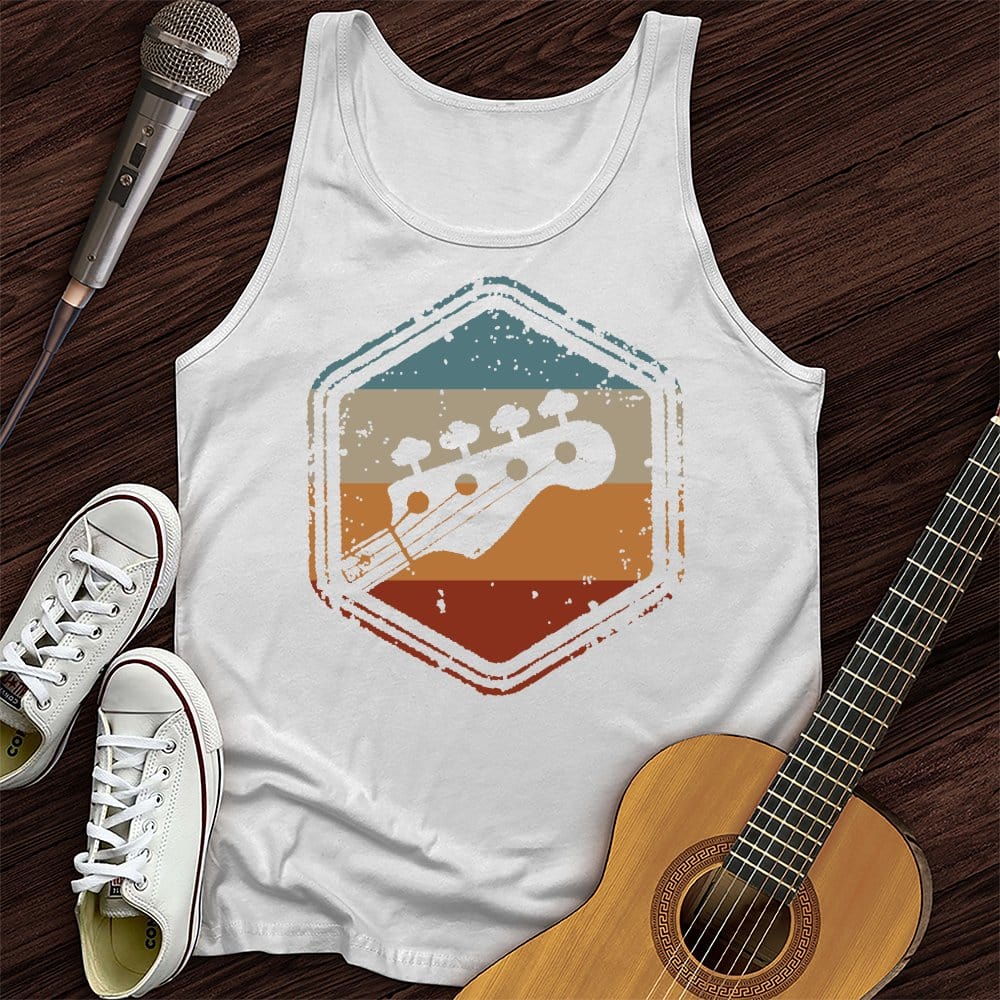 Printify Tank Top White / XS Retro Guitar Unisex Tank Top