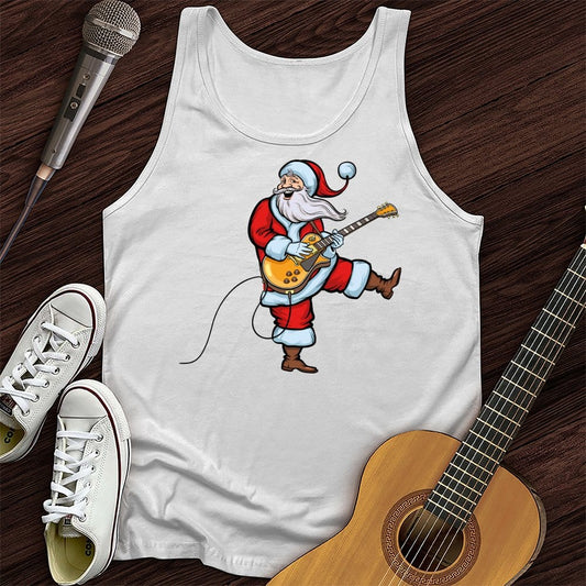 Printify Tank Top White / XS Rockstar Santa Unisex Tank Top