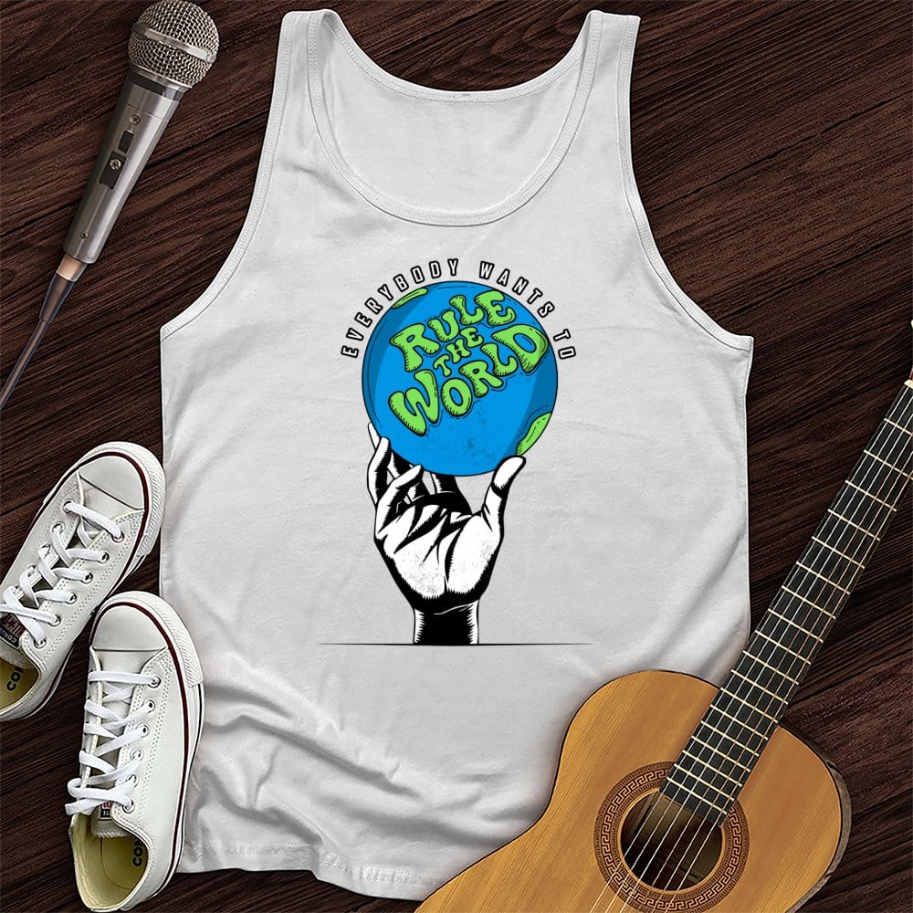 Printify Tank Top White / XS Rule The World Tank Top