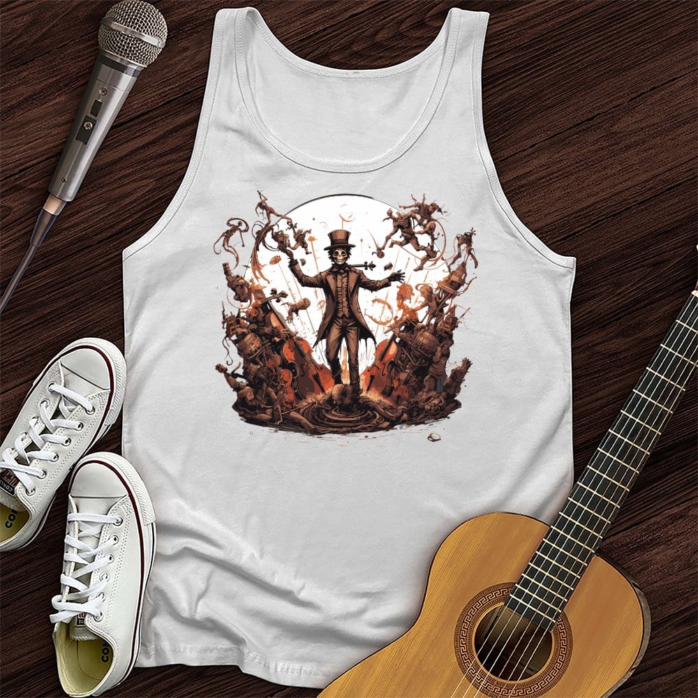 Printify Tank Top White / XS Steampunk Conductor Unisex Tank Top