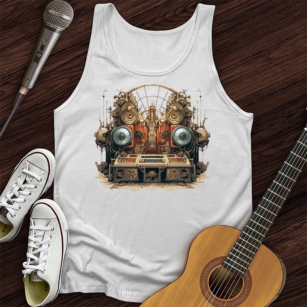 Printify Tank Top White / XS Stereo Steampunk Unisex Tank Top