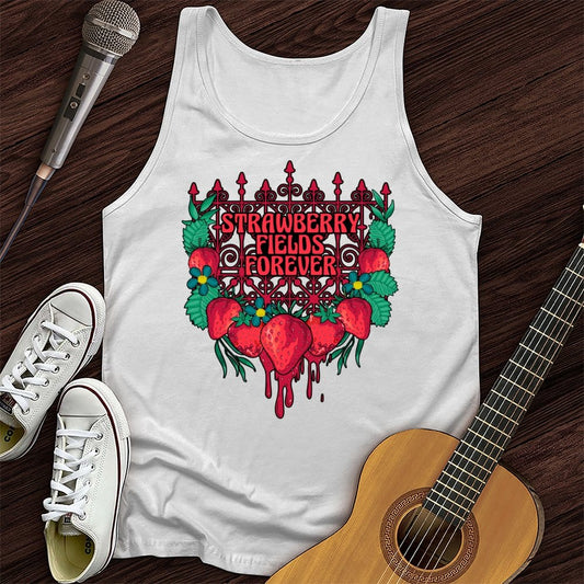 Printify Tank Top White / XS Strawberry Fields Tank Top