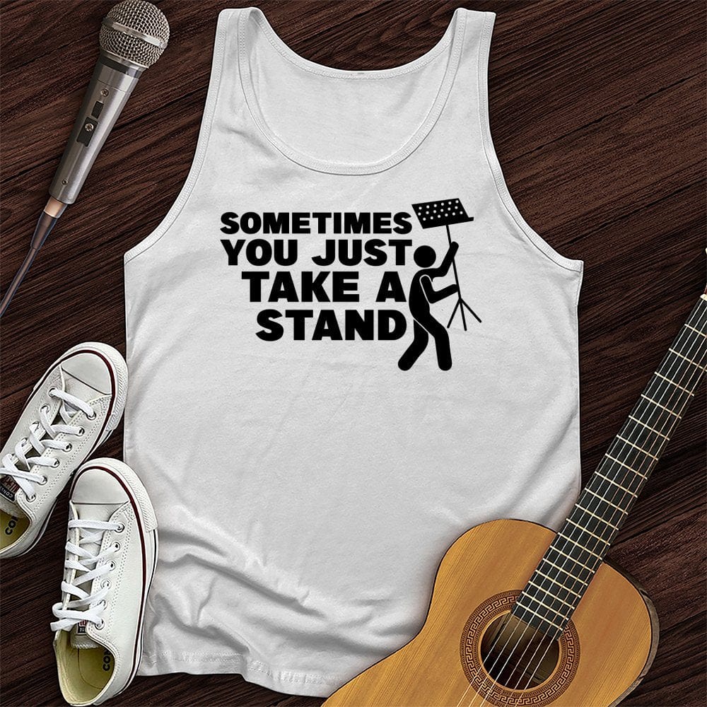 Printify Tank Top White / XS Take A Stand Unisex Tank Top