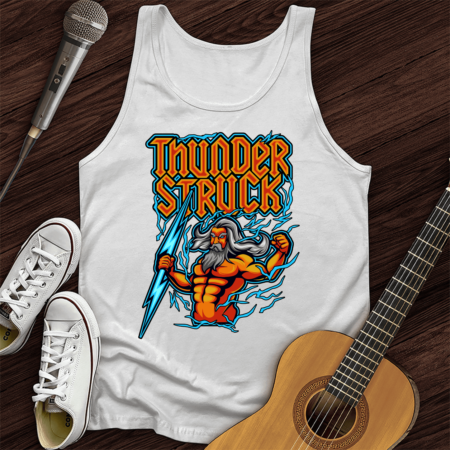 Printify Tank Top White / XS Thunderstruck Unisex Tank Top