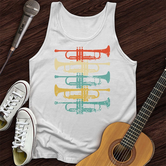 Printify Tank Top White / XS Trippy Trumpets Unisex Tank Top