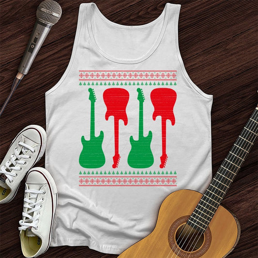 Printify Tank Top White / XS Ugly Guitar Holiday Unisex Tank Top