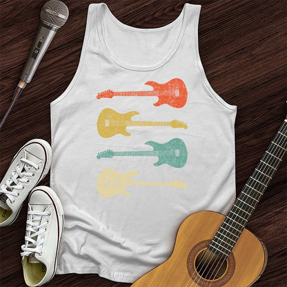 Printify Tank Top White / XS Vintage Bass Guitar Unisex Tank Top