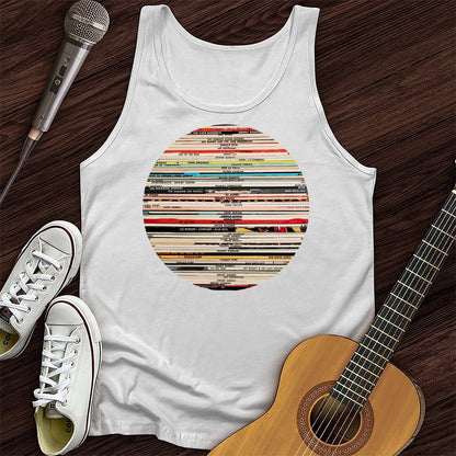 Printify Tank Top White / XS Vintage Records Unisex Tank Top