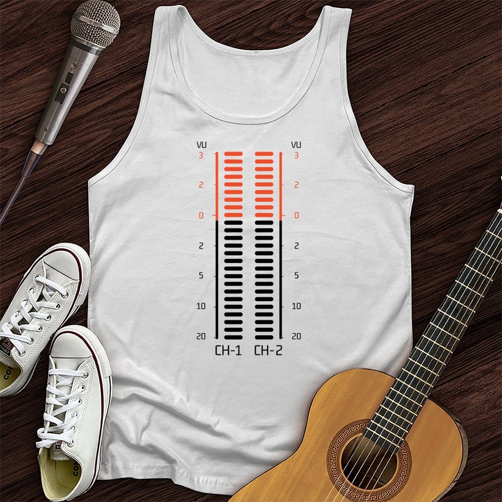 Printify Tank Top White / XS Vu Meter Sound Bar Unisex Tank