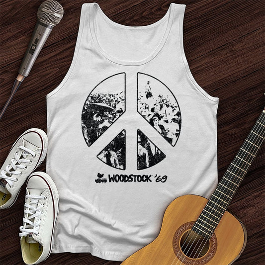 Printify Tank Top White / XS Woodstock '69 Unisex Tank Top