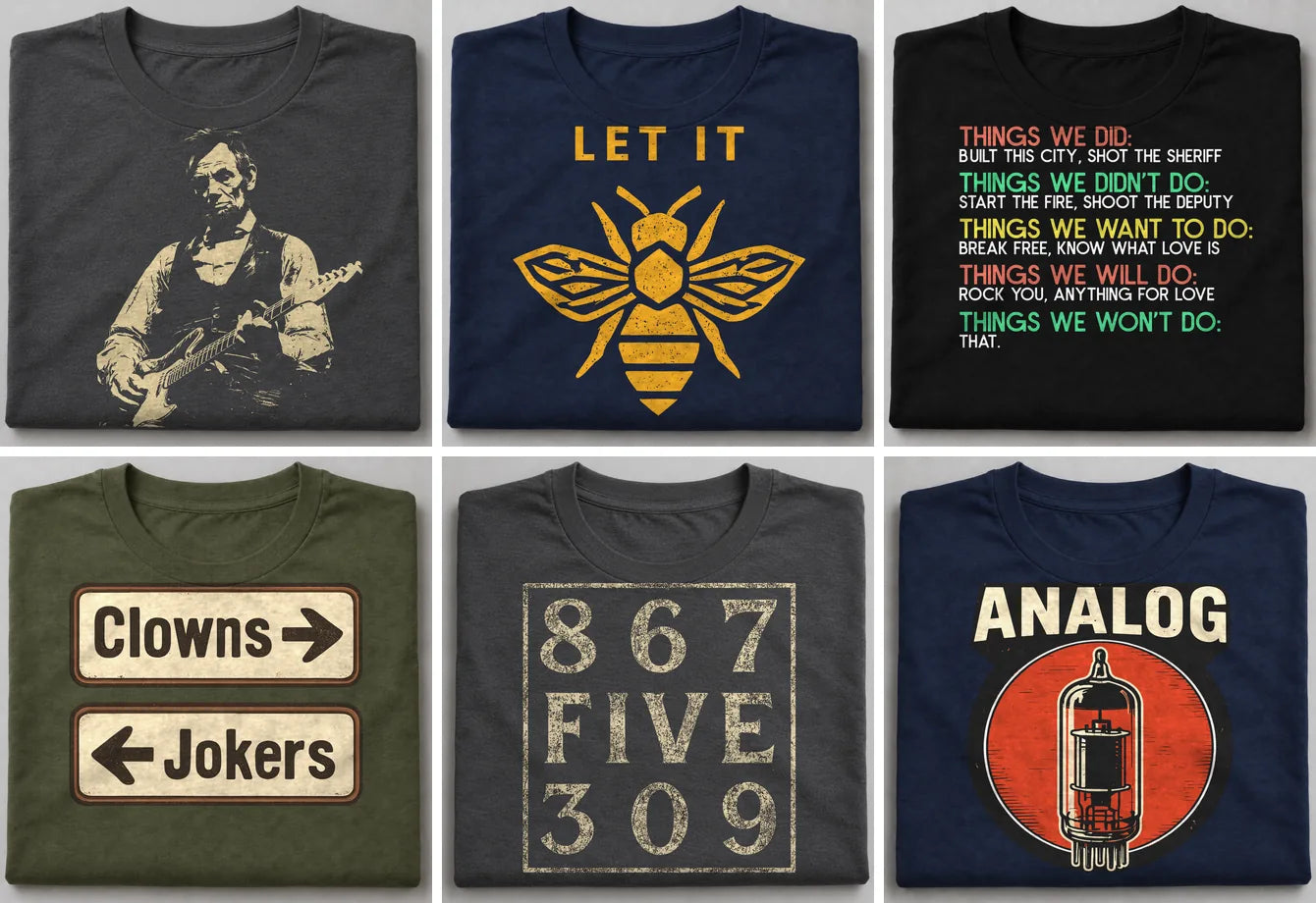 Six Rhythm and Beat best-selling shirts